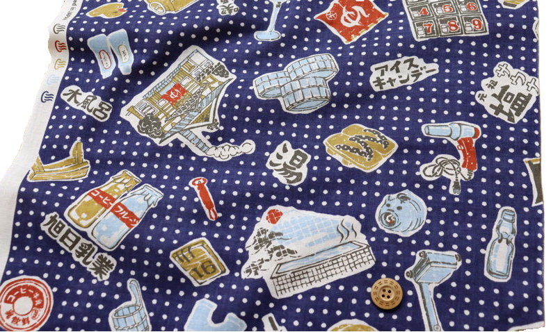 銭湯小物絵柄てぬぐい